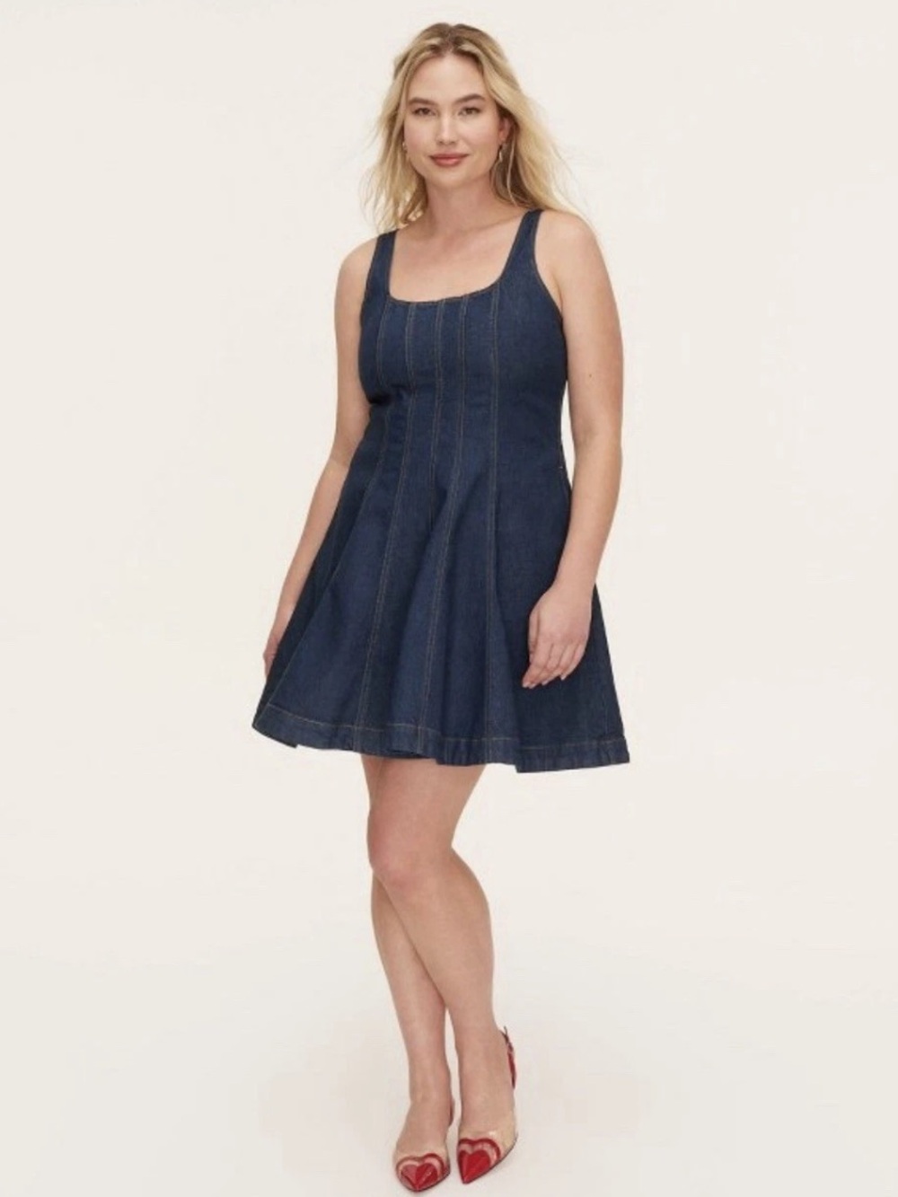 Kate Spade x Target Scoop Neck Dark Blue Denim Mini Dress